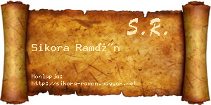 Sikora Ramón névjegykártya